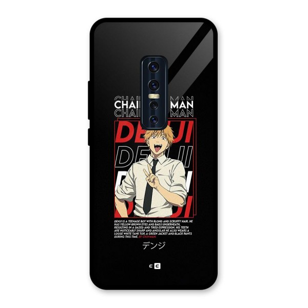 Denji Chainsaw Man Glass Back Case for Vivo V17 Pro