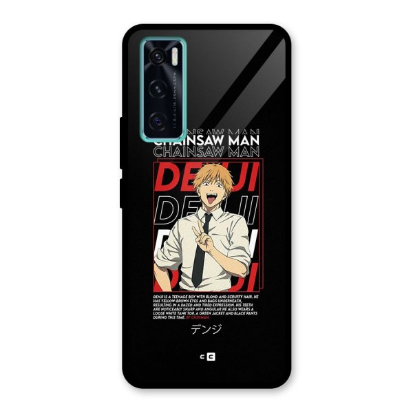 Denji Chainsaw Man Glass Back Case for Vivo V20 SE