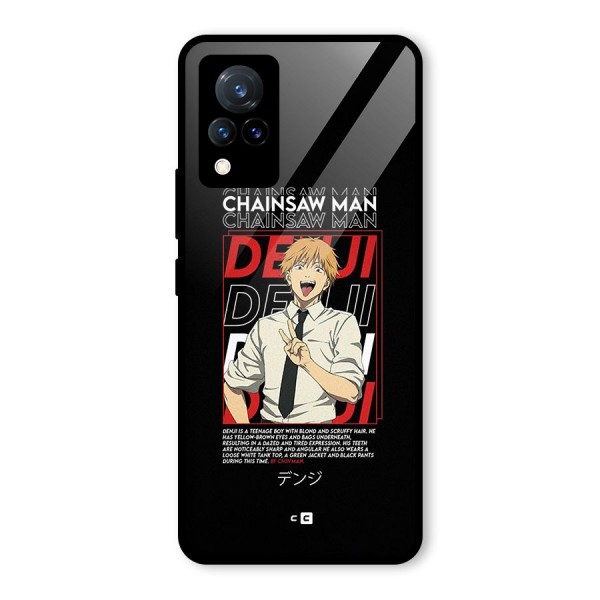 Denji Chainsaw Man Glass Back Case for Vivo V21 5G