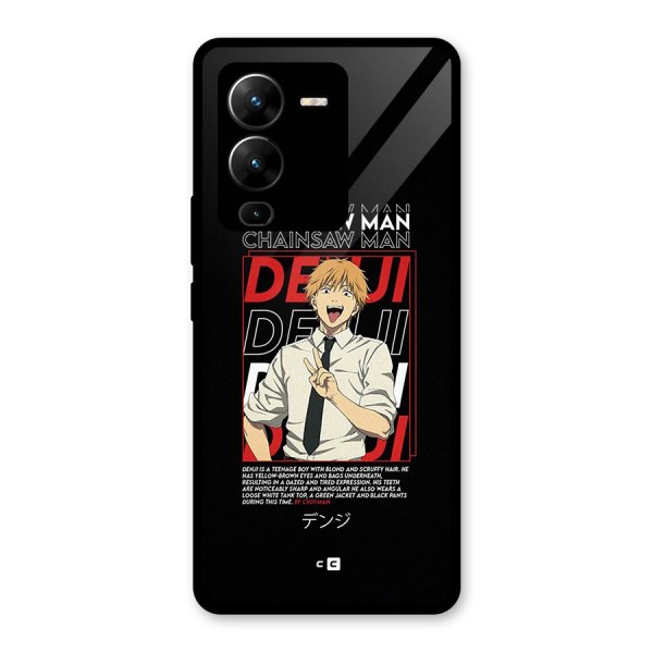 Denji Chainsaw Man Glass Back Case for Vivo V25 Pro