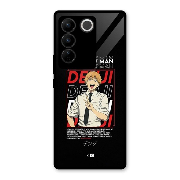 Denji Chainsaw Man Glass Back Case for Vivo V27