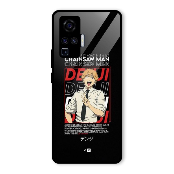 Denji Chainsaw Man Glass Back Case for Vivo X50 Pro