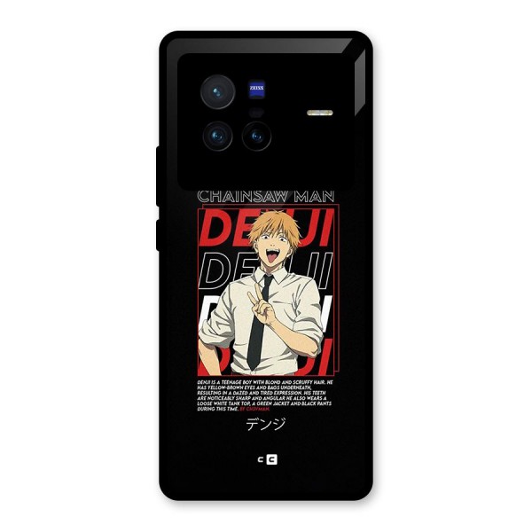 Denji Chainsaw Man Glass Back Case for Vivo X80