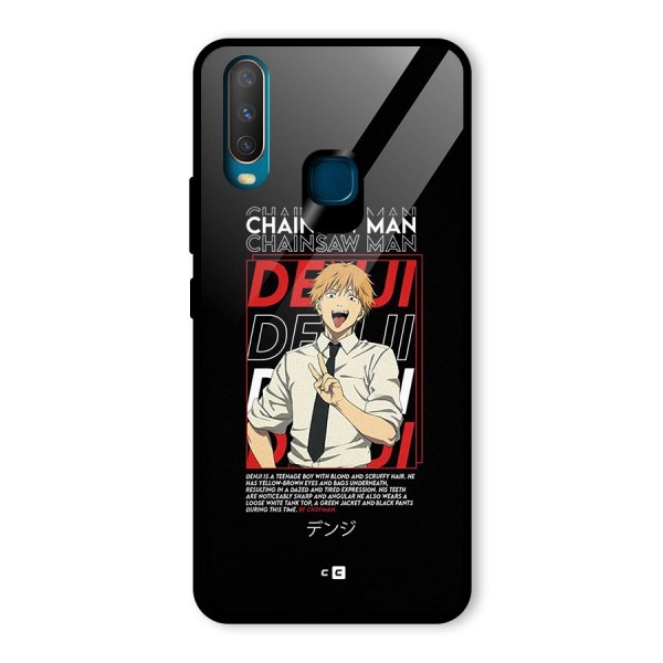 Denji Chainsaw Man Glass Back Case for Vivo Y12