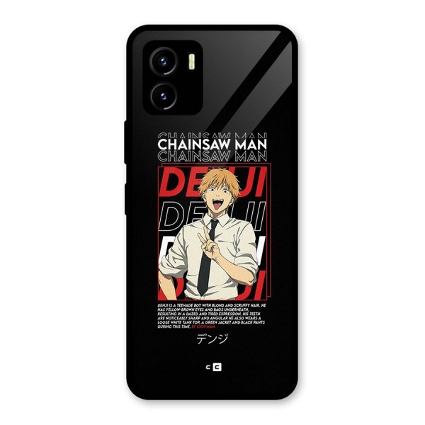 Denji Chainsaw Man Glass Back Case for Vivo Y15s