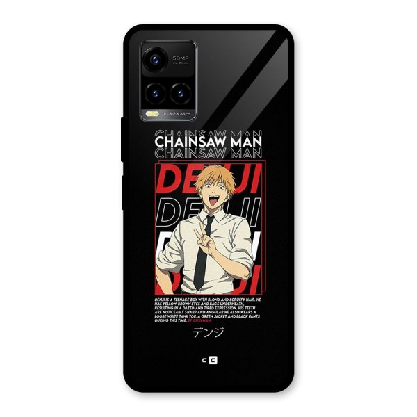 Denji Chainsaw Man Glass Back Case for Vivo Y21G