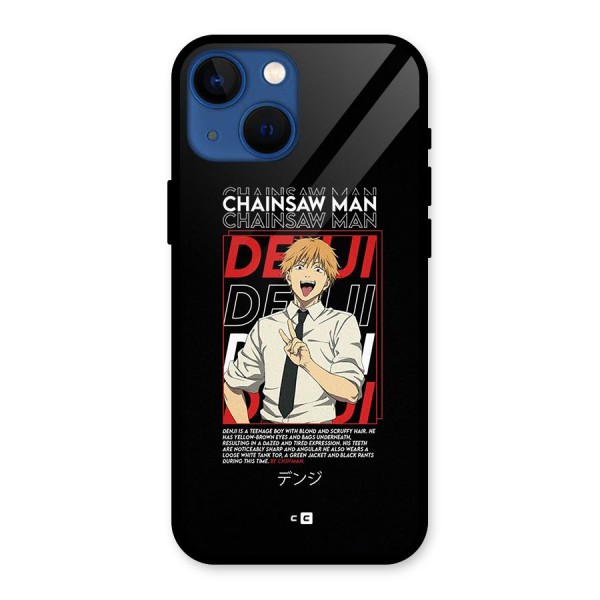 Denji Chainsaw Man Glass Back Case for iPhone 13 Mini