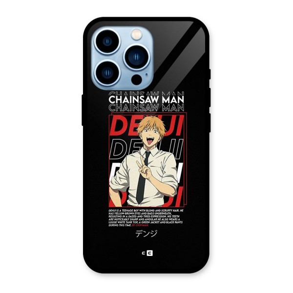 Denji Chainsaw Man Glass Back Case for iPhone 13 Pro