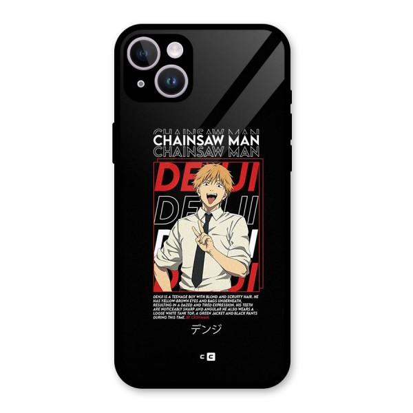 Denji Chainsaw Man Glass Back Case for iPhone 14 Plus