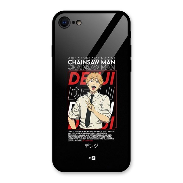 Denji Chainsaw Man Glass Back Case for iPhone 8