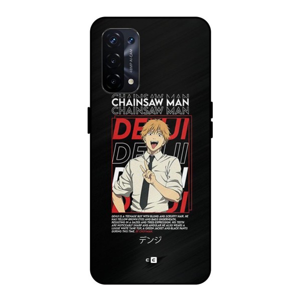 Denji Chainsaw Man Metal Back Case for Oppo A74 5G