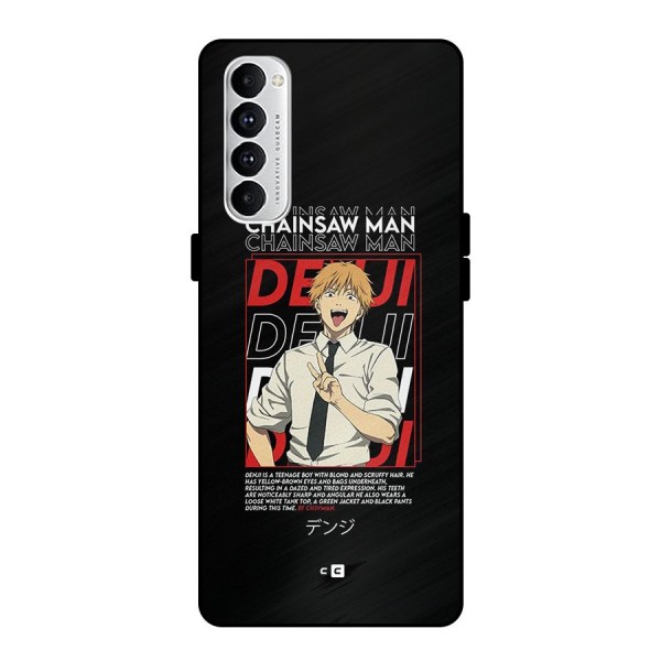 Denji Chainsaw Man Metal Back Case for Oppo Reno4 Pro