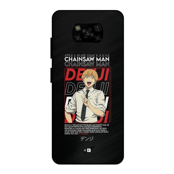 Denji Chainsaw Man Metal Back Case for Poco X3