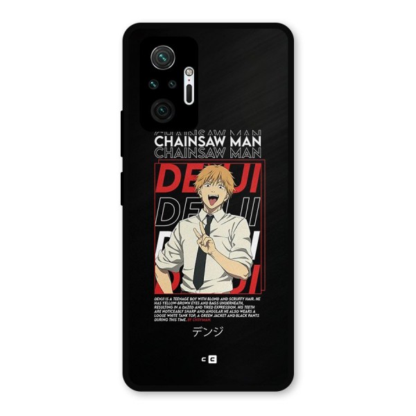 Denji Chainsaw Man Metal Back Case for Redmi Note 10 Pro
