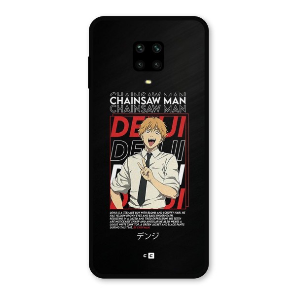 Denji Chainsaw Man Metal Back Case for Redmi Note 9 Pro
