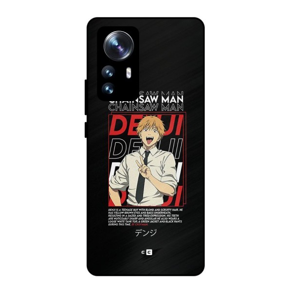 Denji Chainsaw Man Metal Back Case for Xiaomi 12 Pro