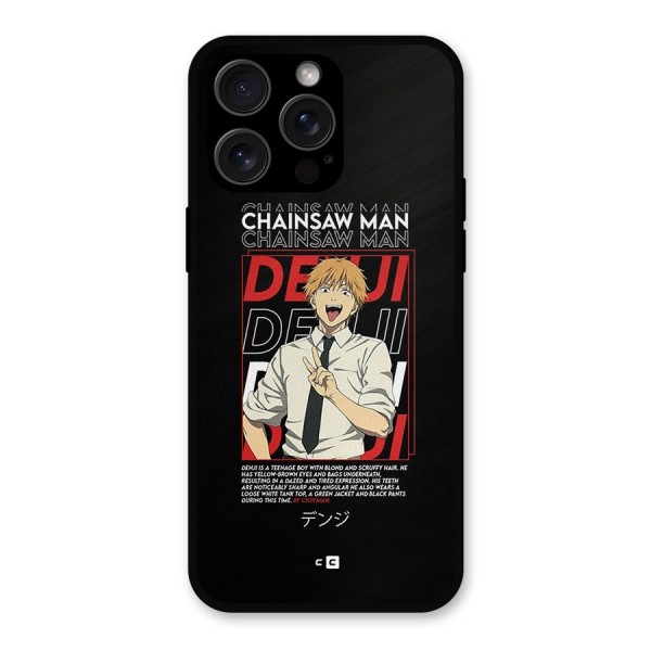 Denji Chainsaw Man Metal Back Case for iPhone 15 Pro Max
