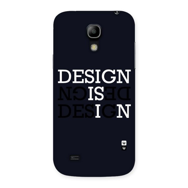 Design is In Typography Back Case for Galaxy S4 Mini