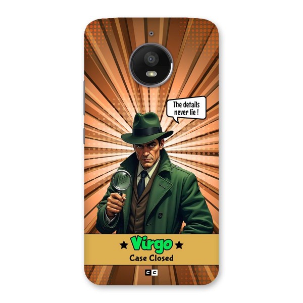 Detective Virgo Back Case for Moto E4 Plus