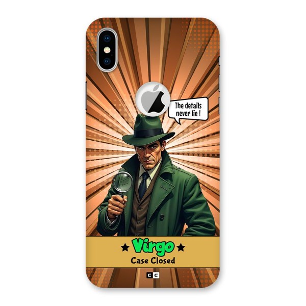 Detective Virgo Back Case for iPhone XS Logo Cut