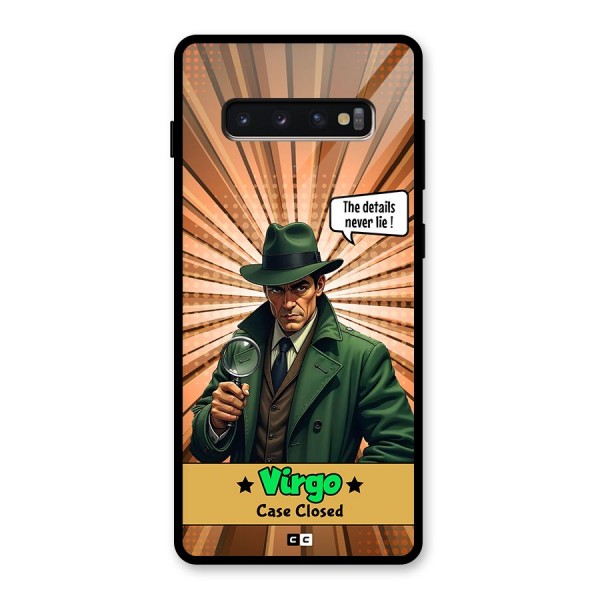 Detective Virgo Glass Back Case for Galaxy S10 Plus