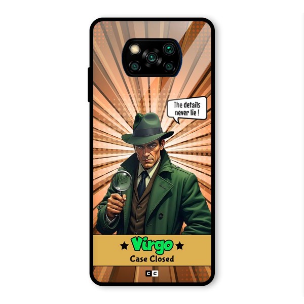 Detective Virgo Glass Back Case for Poco X3 Pro