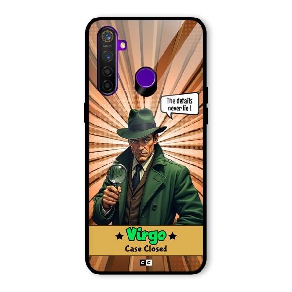 Detective Virgo Glass Back Case for Realme 5 Pro