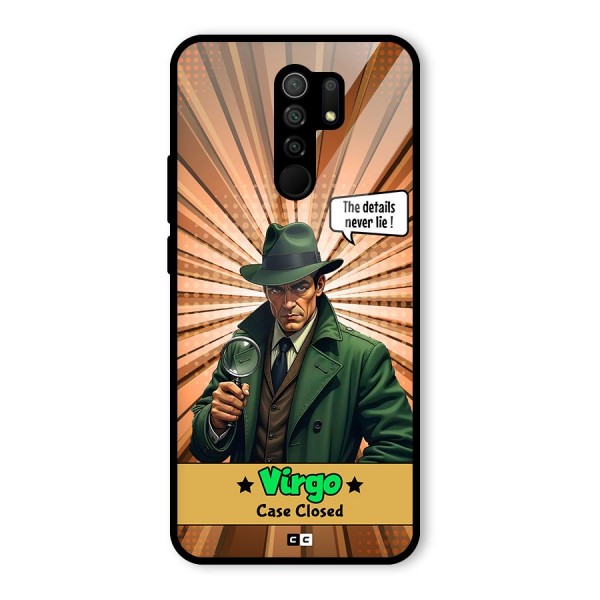 Detective Virgo Glass Back Case for Redmi 9 Prime