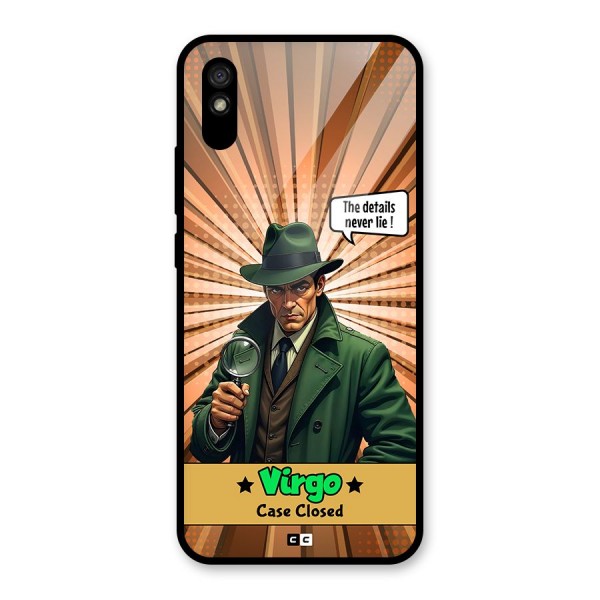 Detective Virgo Glass Back Case for Redmi 9i