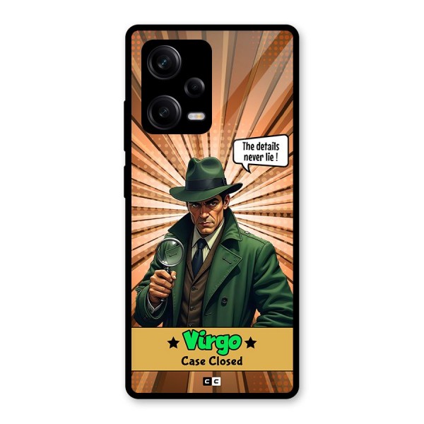 Detective Virgo Glass Back Case for Redmi Note 12 Pro