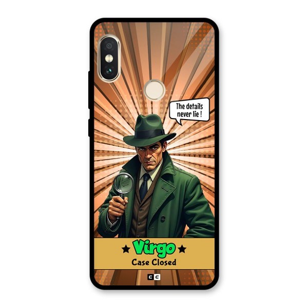 Detective Virgo Glass Back Case for Redmi Note 5 Pro