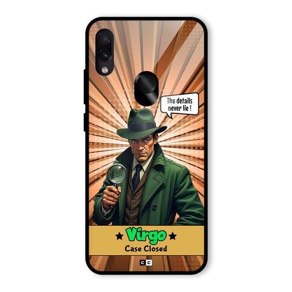 Detective Virgo Glass Back Case for Redmi Note 7