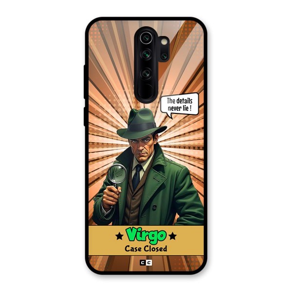 Detective Virgo Glass Back Case for Redmi Note 8 Pro