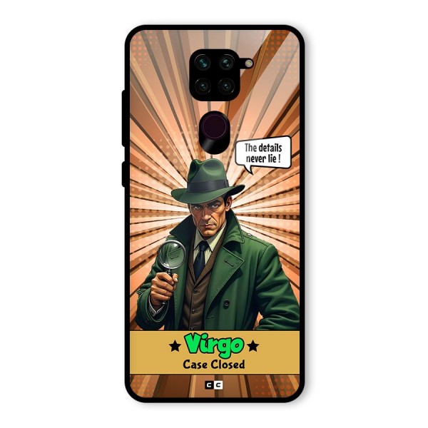 Detective Virgo Glass Back Case for Redmi Note 9