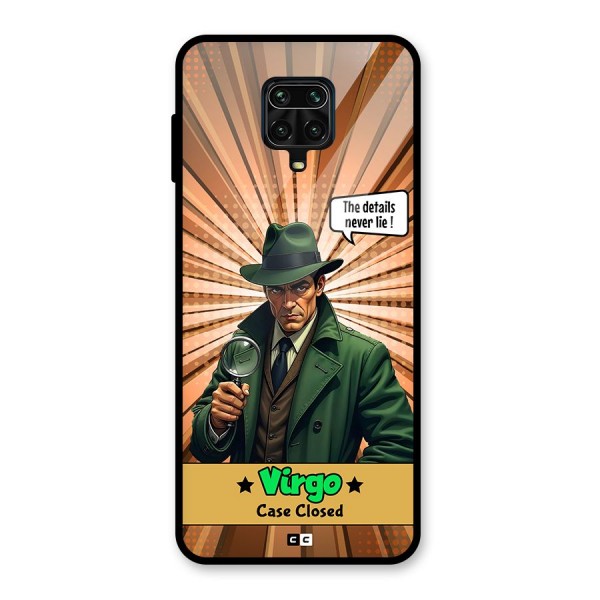 Detective Virgo Glass Back Case for Redmi Note 9 Pro