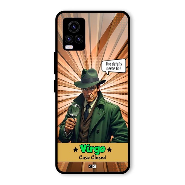 Detective Virgo Glass Back Case for Vivo V20