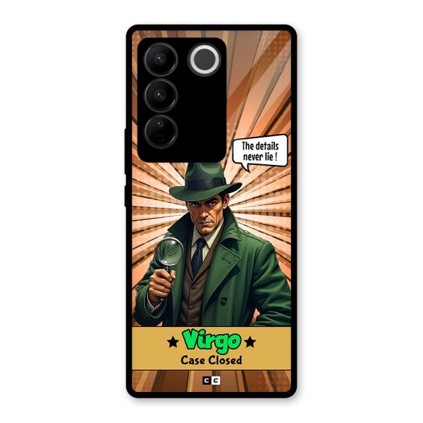 Detective Virgo Glass Back Case for Vivo V27 Pro