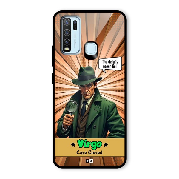 Detective Virgo Glass Back Case for Vivo Y30