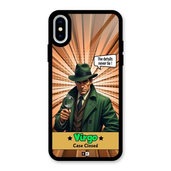 Detective Virgo Glass Back Case for iPhone X