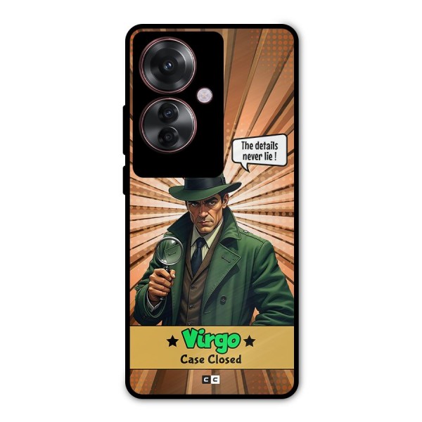 Detective Virgo Metal Back Case for Oppo F25 Pro