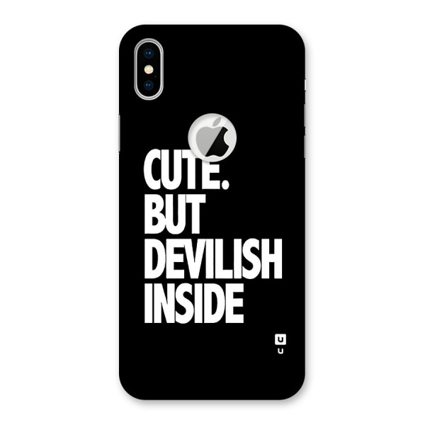 Devil Inside Back Case for iPhone XS Logo Cut