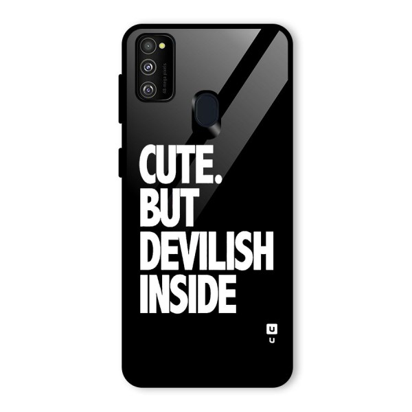 Devil Inside Glass Back Case for Galaxy M21