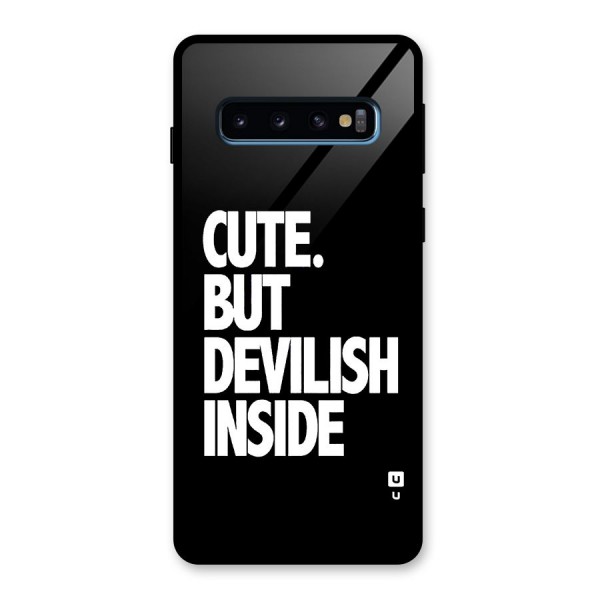 Devil Inside Glass Back Case for Galaxy S10