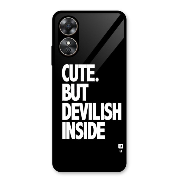 Devil Inside Glass Back Case for Oppo A17