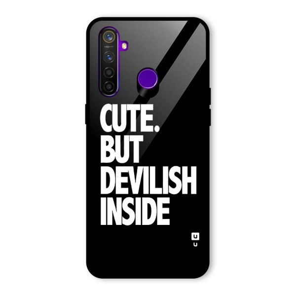 Devil Inside Glass Back Case for Realme 5 Pro