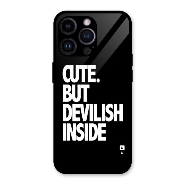 Devil Inside Glass Back Case for iPhone 14 Pro Max