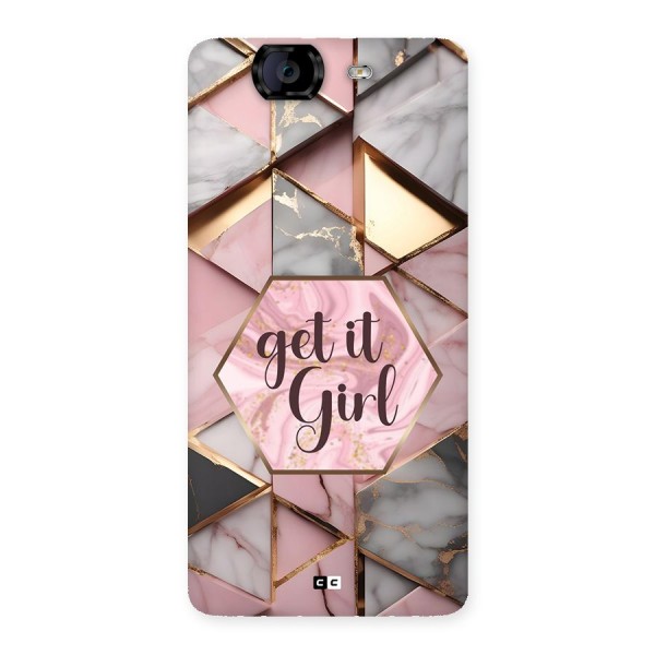 Diamond Girl Back Case for Canvas Knight A350