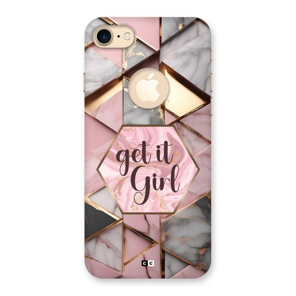 Diamond Girl Back Case for iPhone 8 Logo Cut