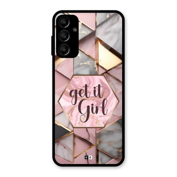 Diamond Girl Glass Back Case for Galaxy A14 5G