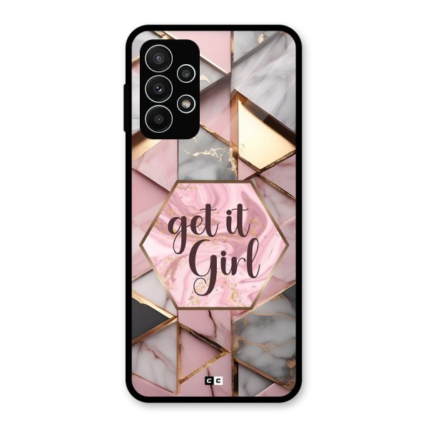 Diamond Girl Glass Back Case for Galaxy A23